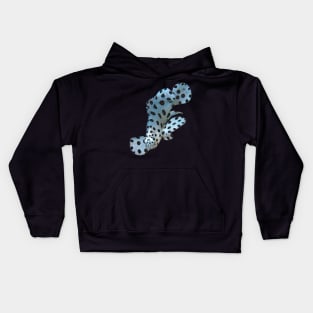 Juvenile Grouper abstract | Underwater Art Floating Fish - variation in black | Kids Hoodie